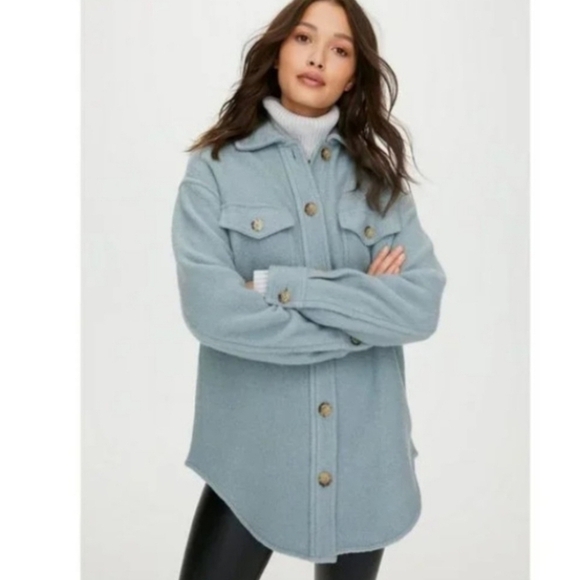 Wilfred Light Blue Oversized Utility Jacket - Picture 2 of 14